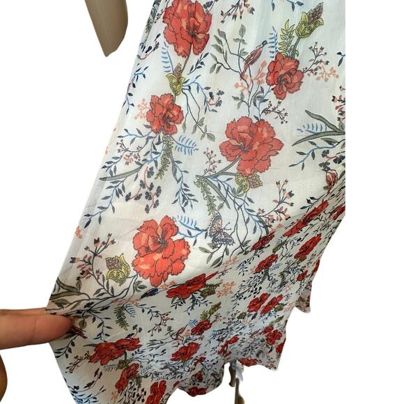 Vintage Abercrombie & Fitch One Shoulder Hi-Low Dress SZ XL Floral Cottagecore - Picture 4 of 16